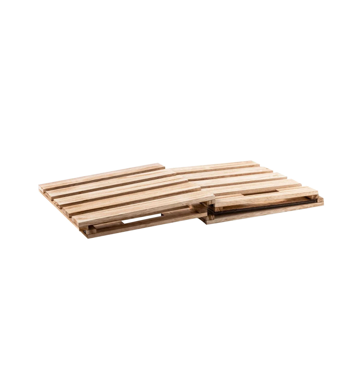 Wadiga Set De 2 Boîtes De Rangement En Bois Pliables 27x37x22cm