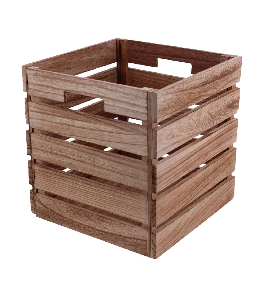 Wadiga Set De 2 Boîtes De Rangement En Bois Pliables 30x30x30cm