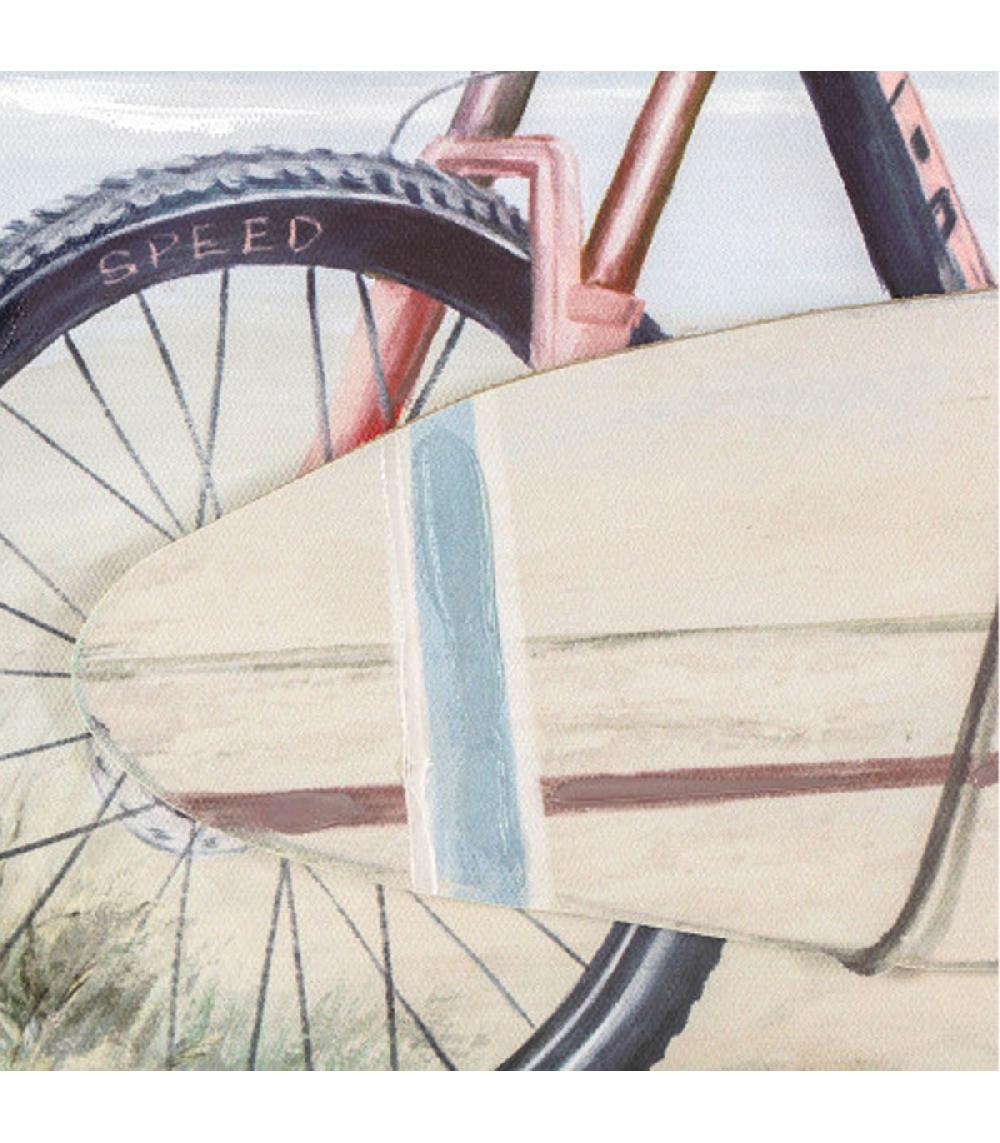 Wadiga Set De 2 Cadres Décoratifs Surfs Effet Bois 62x3x42cm