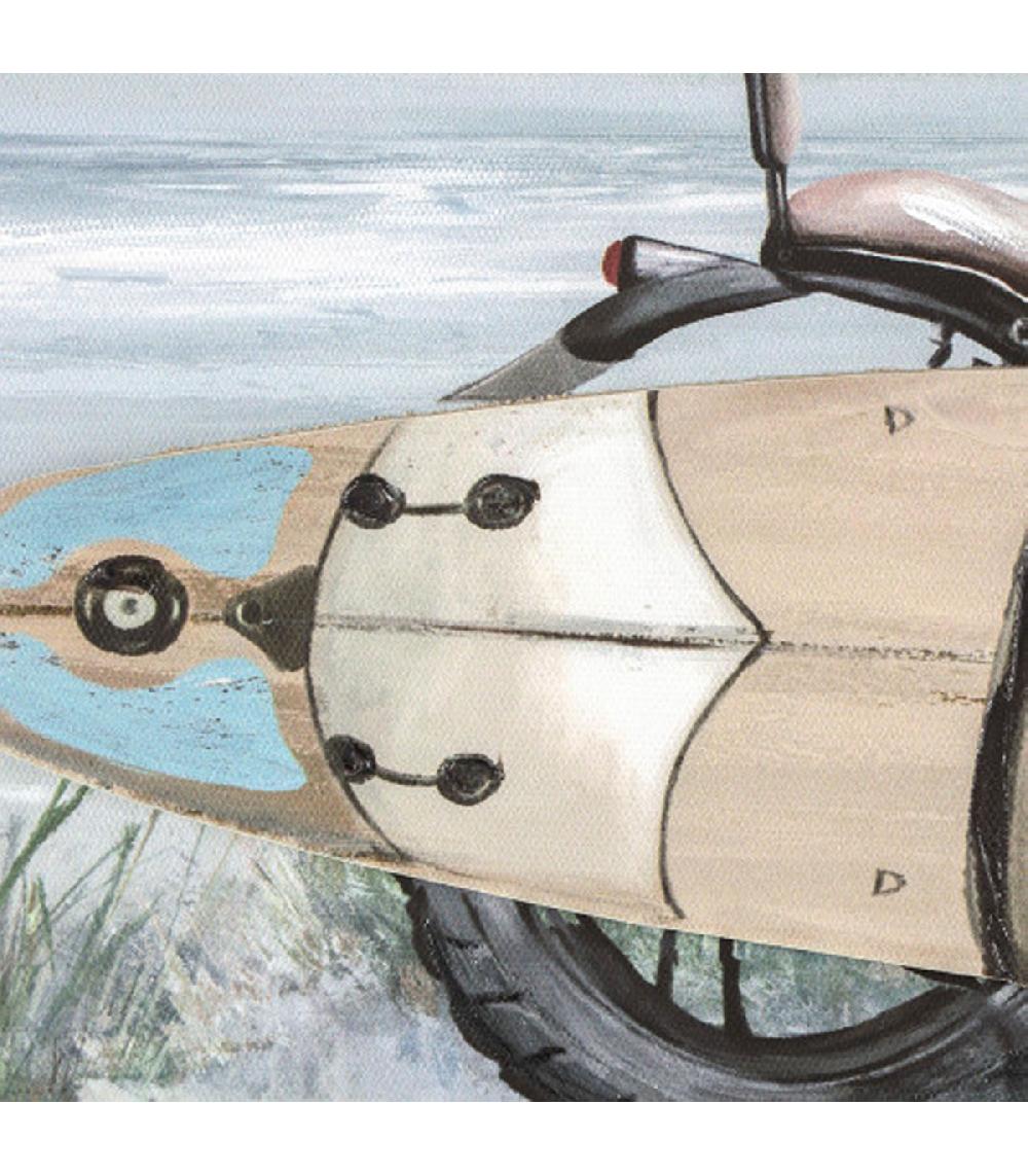 Wadiga Set De 2 Cadres Décoratifs Surfs Effet Bois 62x3x42cm