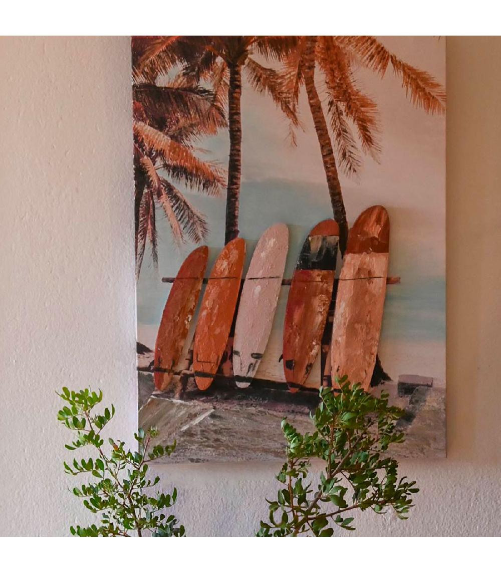Wadiga Set De 2 Cadres Décoratifs Toiles Surf 50x3.5x70cm