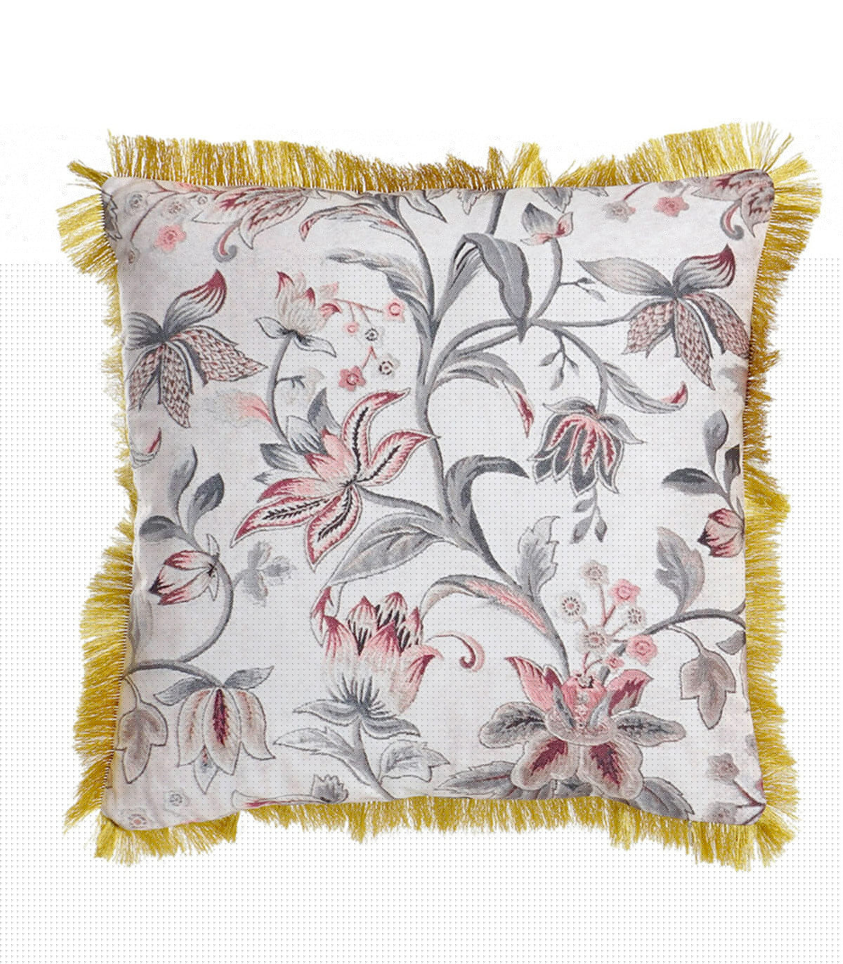 Wadiga Set De 2 Coussins à Frange Motif Floral 45x45x10cm