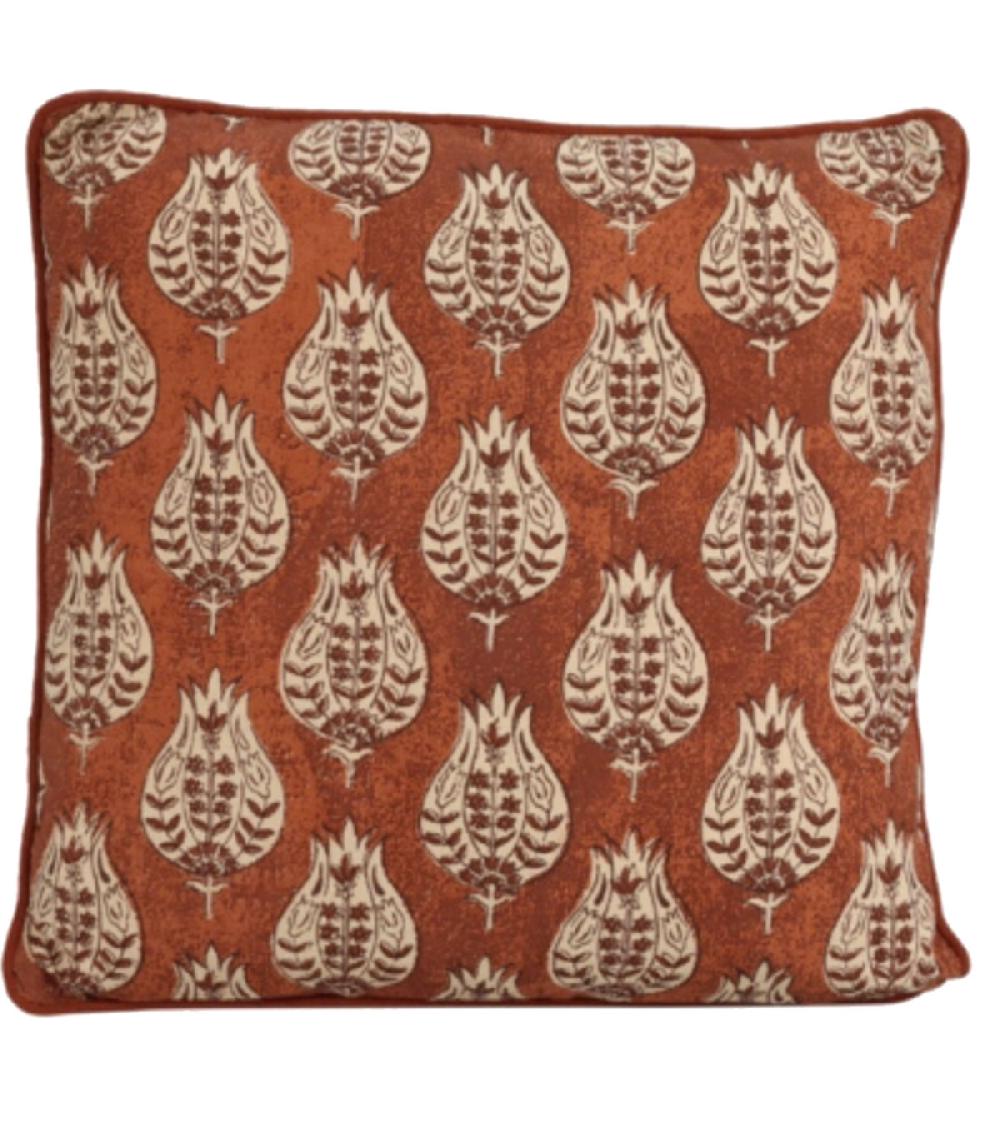 Wadiga Set De 2 Coussins En Coton Bleu Et Rouge 45x45cm