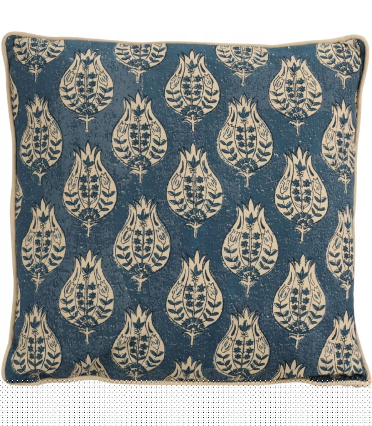 Wadiga Set De 2 Coussins En Coton Bleu Et Rouge 45x45cm