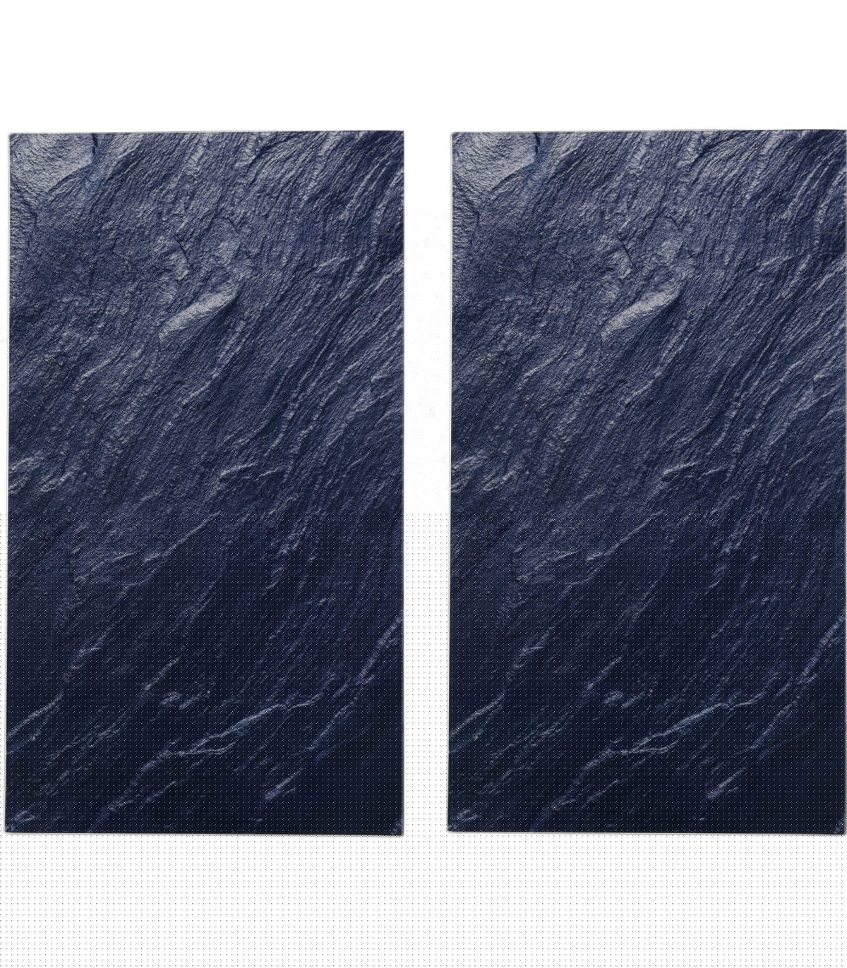 wadiga Set de 2 Grandes Planches à Découper en Verre Trempé Motif Ardoise