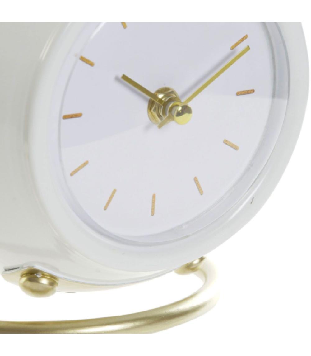 Wadiga Set De 2 Horloges à Poser Métal Noir Et Doré - 16x13x18cm