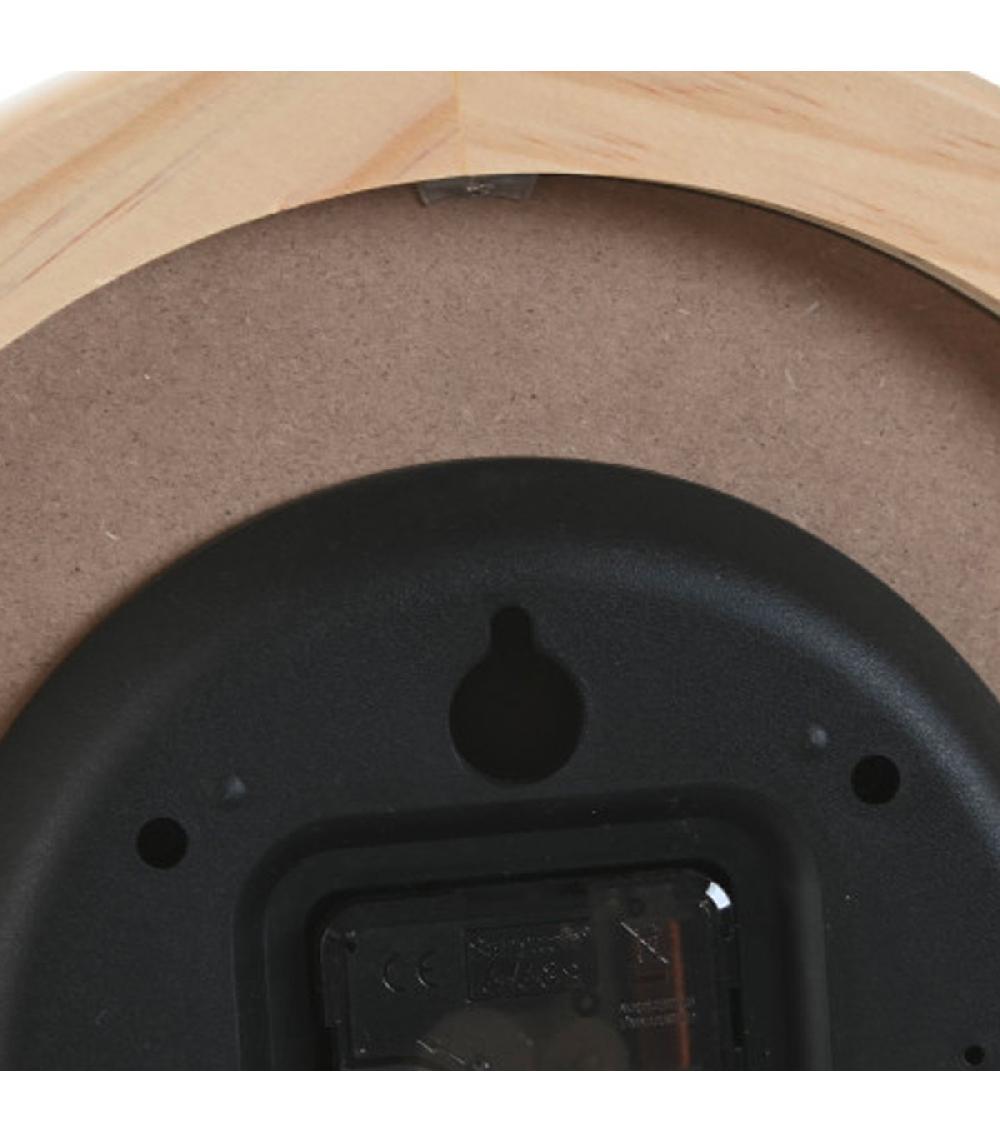 Wadiga Set De 2 Horloges Murales Bois Et Beige 30x30x5cm