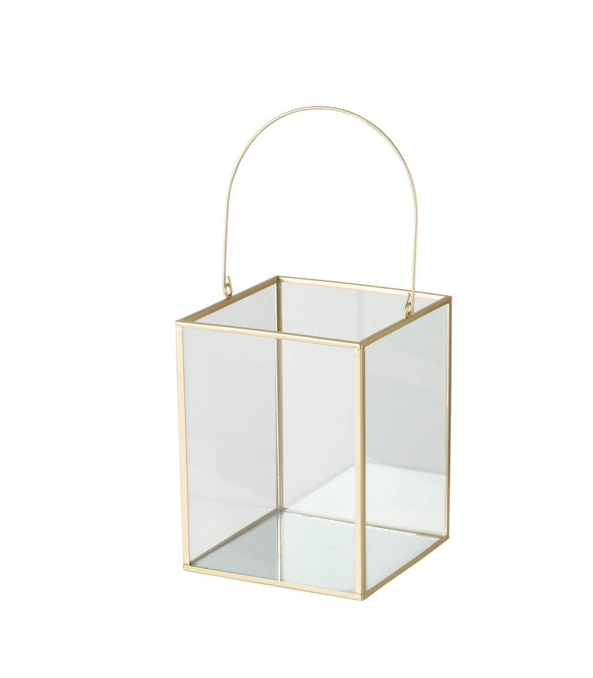 Wadiga Set De 2 Lanternes En Métal Doré Et Verre 14x14x19cm