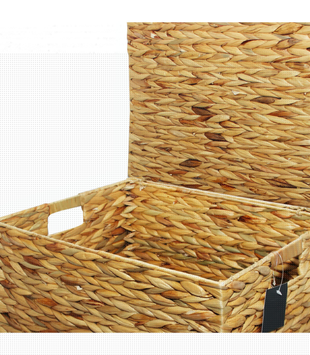 Wadiga Set De 2 Malles En Jacinthe D'eau Tressée 45x35x33cm