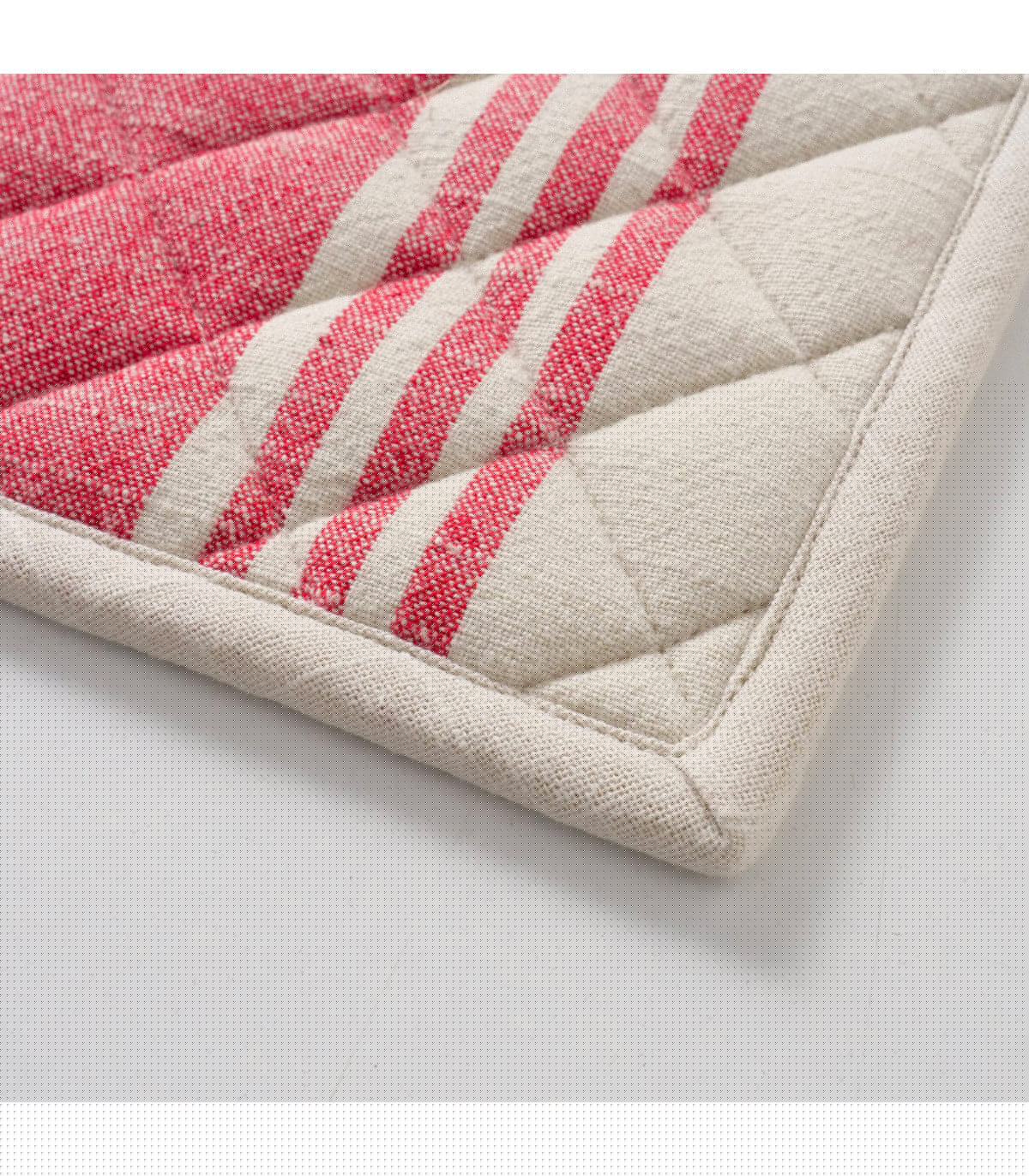Wadiga Set De 2 Maniques De Cuisine Beige Et Rouge En Coton