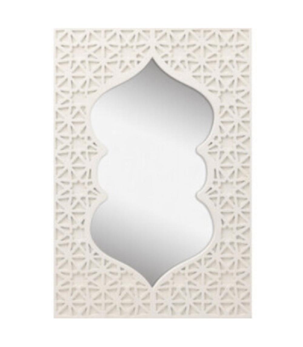Wadiga Set De 2 Miroirs Orientaux Bois Rectangulaires 34x23.5x1cm