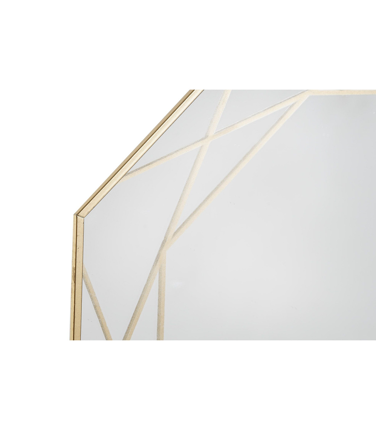Wadiga Set De 2 Miroirs Suspendus Chainette Métal Doré - Diamètre 29cm