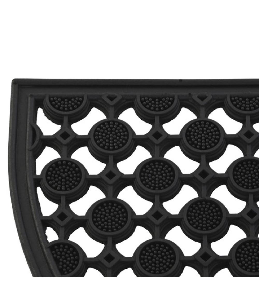 Wadiga Set De 2 Paillassons Caoutchouc Demi-lune 75x45x1cm