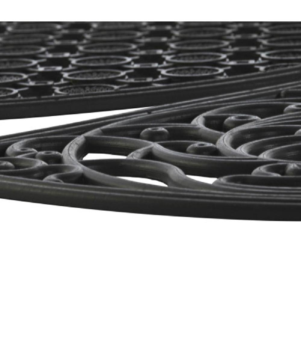 Wadiga Set De 2 Paillassons Caoutchouc Demi-lune 75x45x1cm