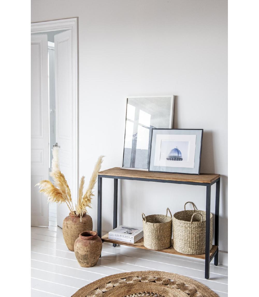 Wadiga Set De 2 Paniers Ronds Tressés En Jonc De Mer