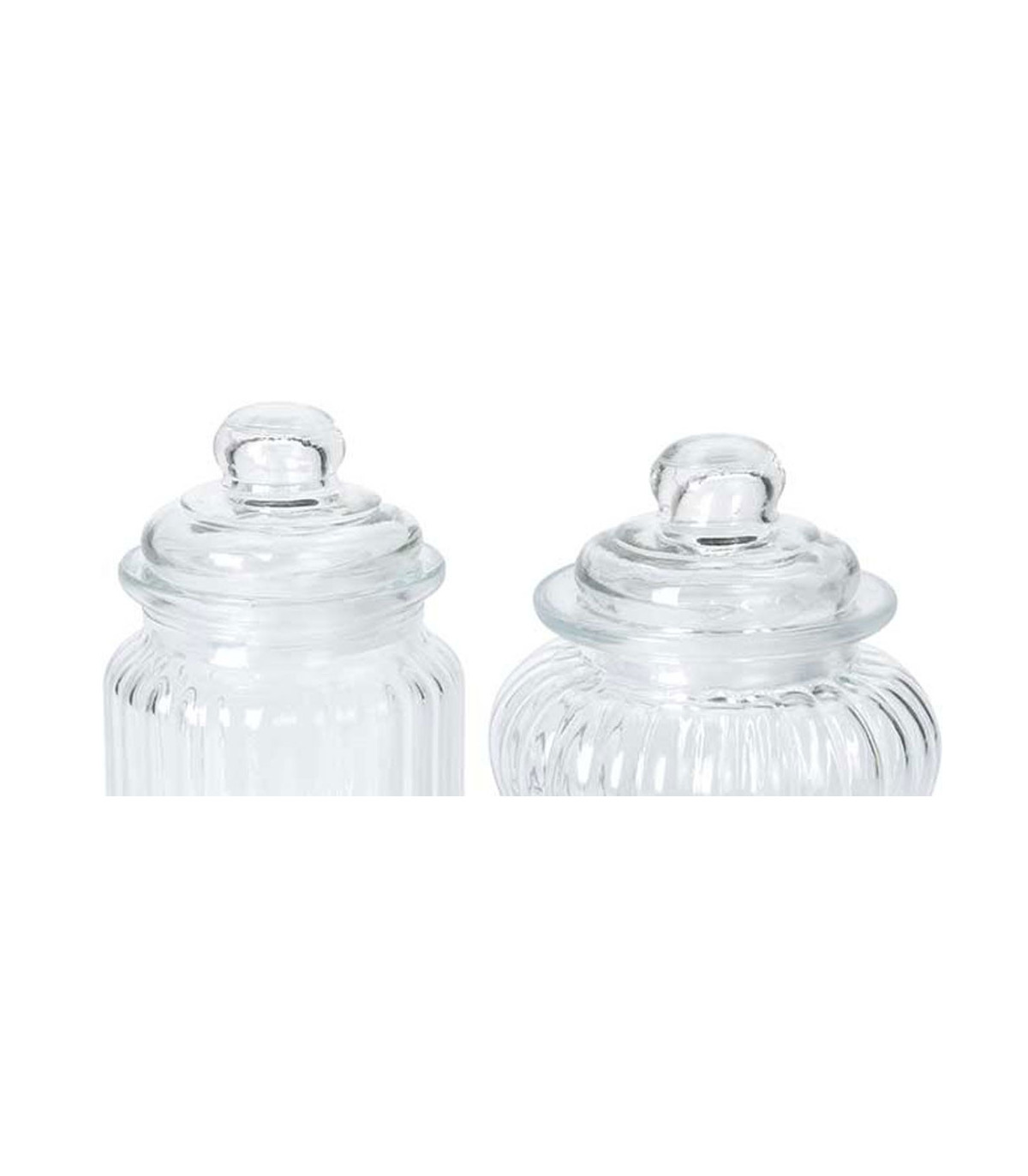 Wadiga Set De 2 Petites Bonbonnières En Verre Classiques