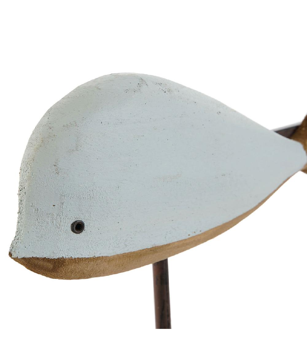 Wadiga Set De 2 Portemanteaux Bois Et Métal Baleines 45x10x17.5cm