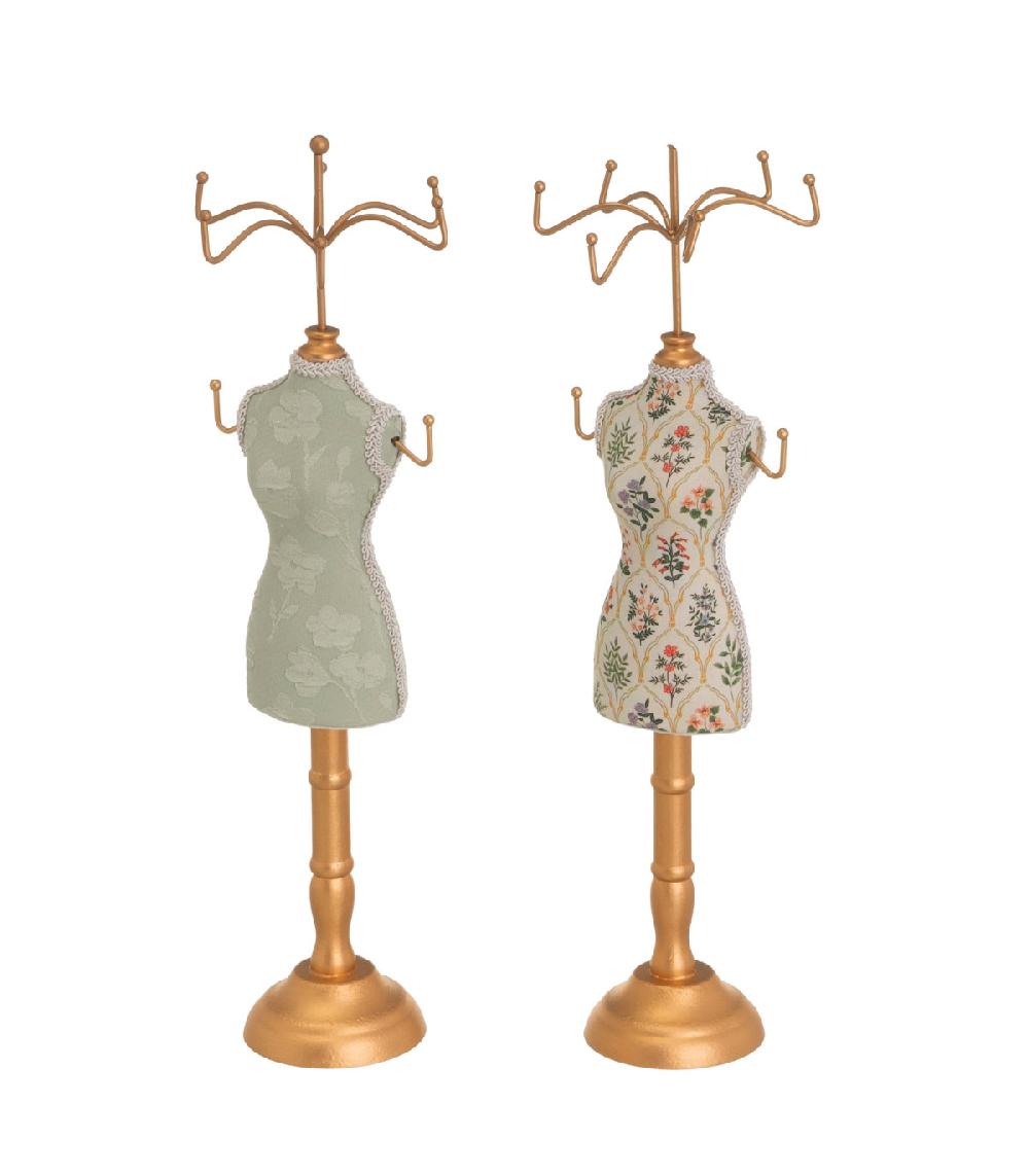 wadiga Set de 2 portes-bijoux mannequins 12x12x40cm