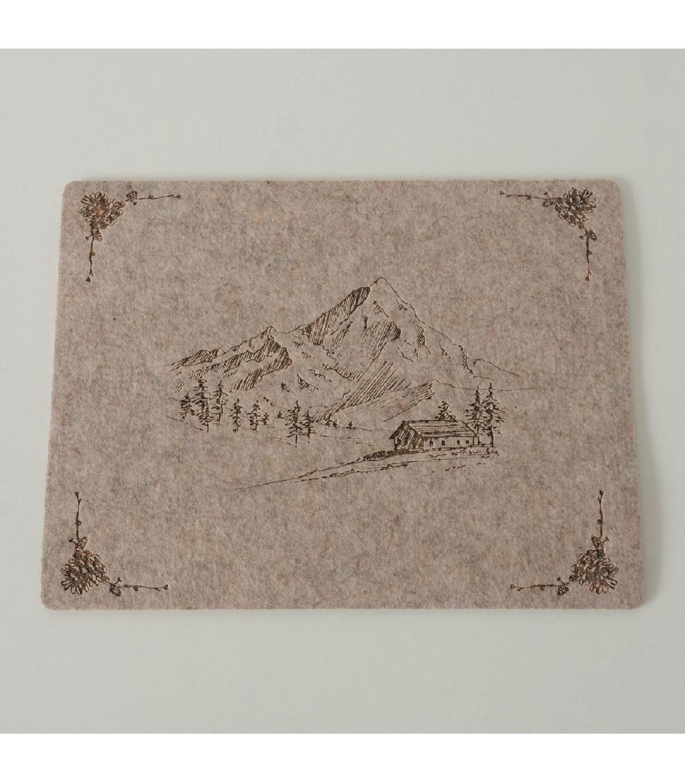 Wadiga Set De 2 Sets De Table En Feutre Montagne 45x35cm