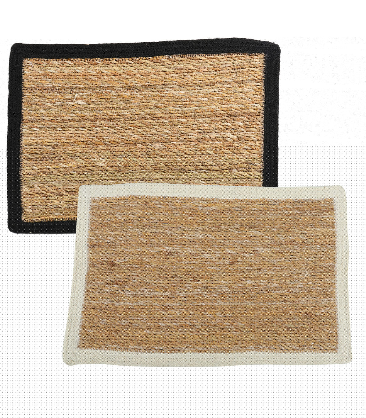 wadiga Set de 2 sets de table en jute beige et noir 45x30cm