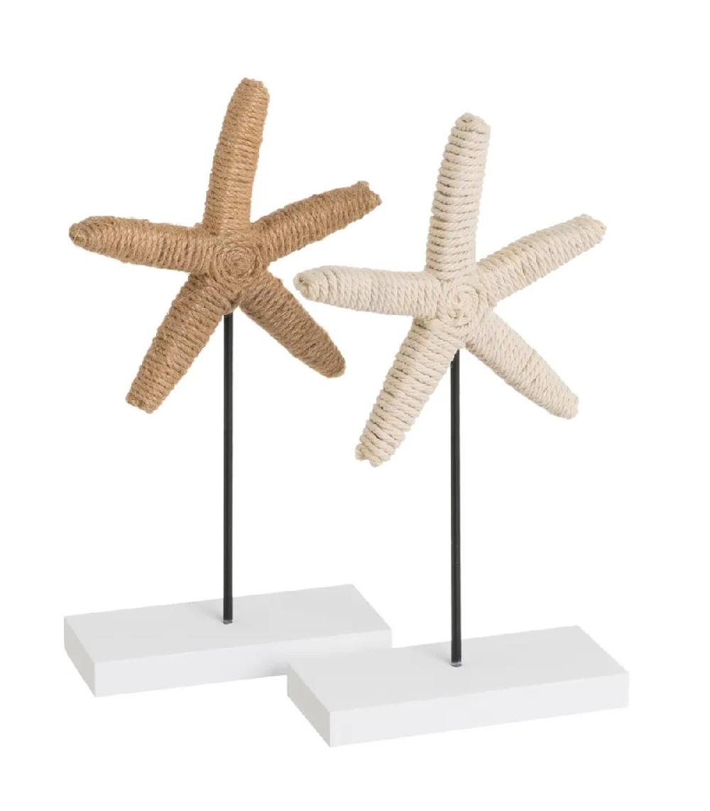 wadiga Set de 2 statues déco à poser étoiles de mer