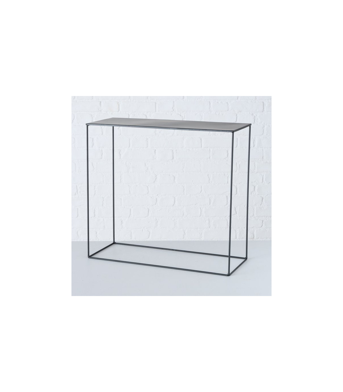 Wadiga Set De 2 Supports Plantes En Métal Noir - 55x21x50cm