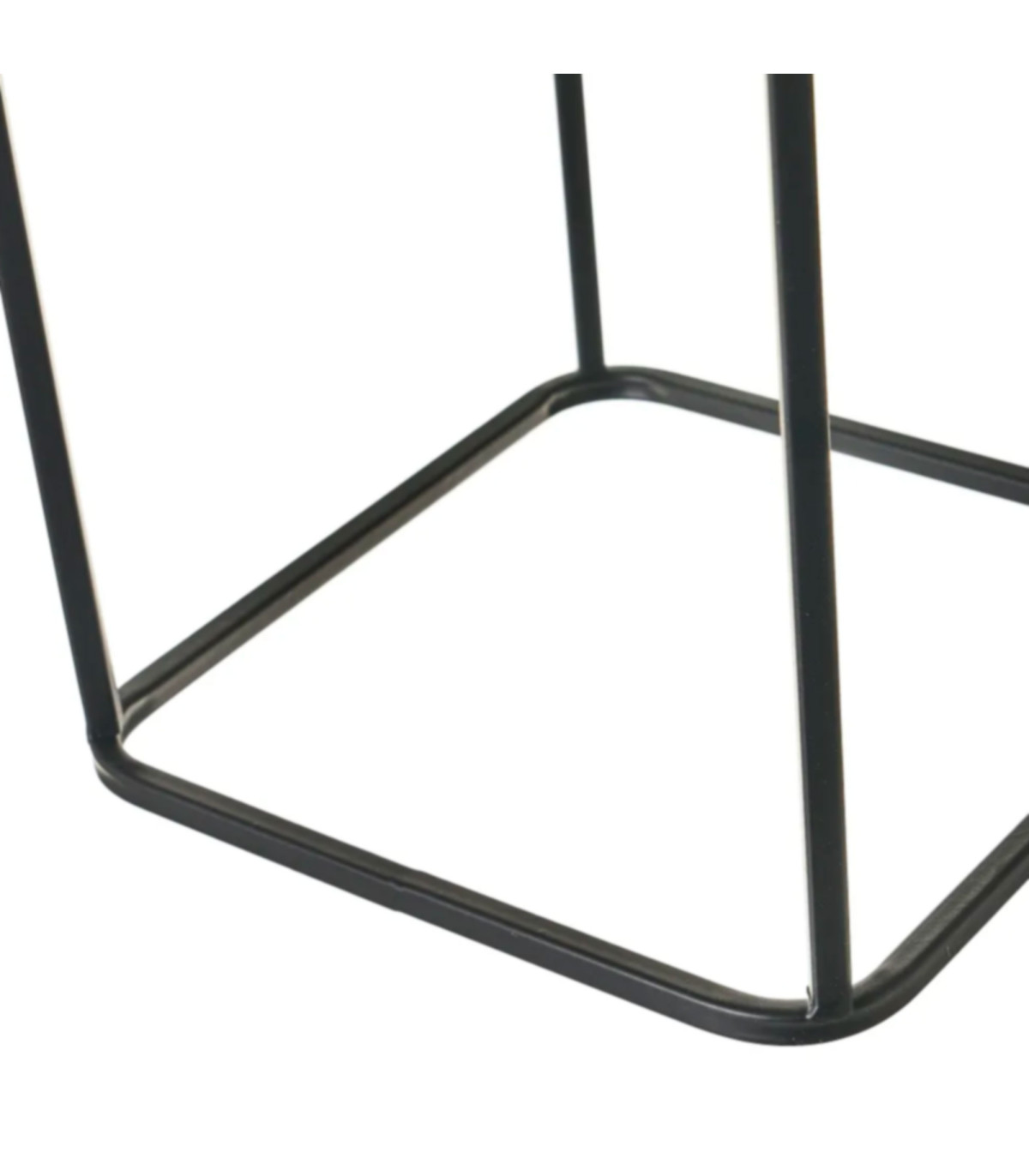 Wadiga Set De 2 Supports Pots Plante En Métal Façon Cannage - 25.8x25.8x69.5cm