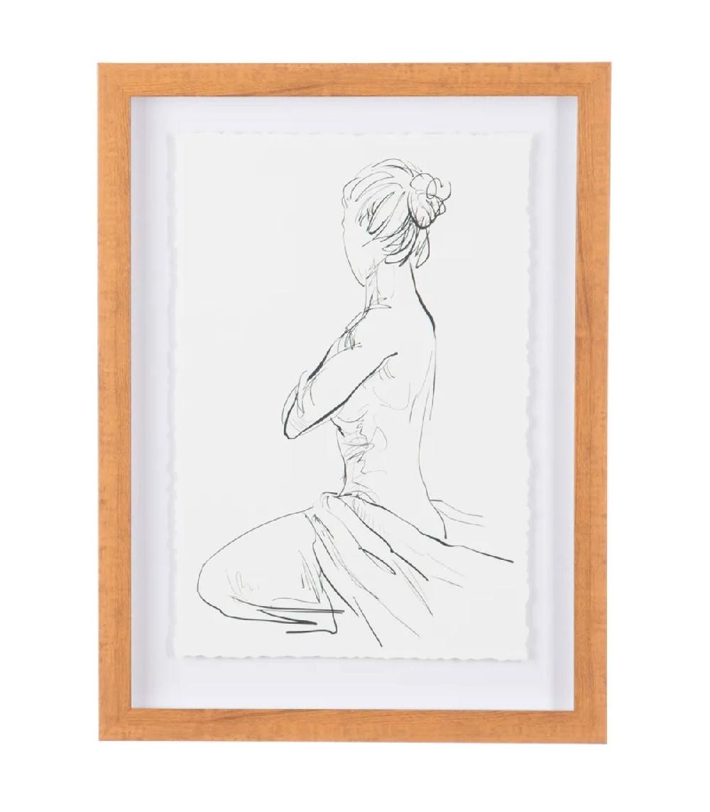 Wadiga Set De 2 Tableaux Croquis Femmes 30x2.5x40cm