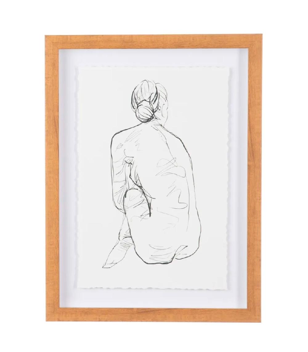 Wadiga Set De 2 Tableaux Croquis Femmes 30x2.5x40cm