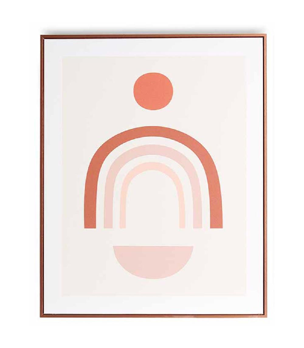 Wadiga Set De 2 Tableaux Décoratifs Abstraits Cuivre