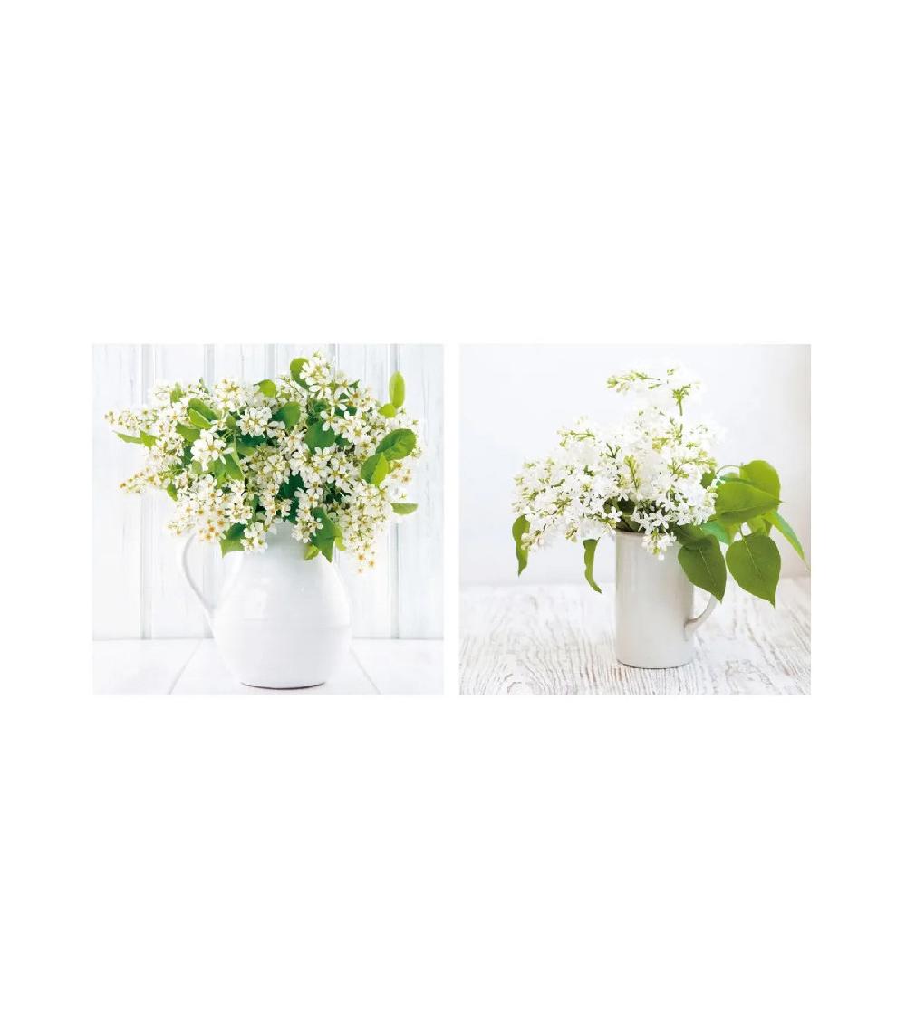 Wadiga Set De 2 Tableaux Décoratifs Photo Bouquets De Fleurs - 50x50cm