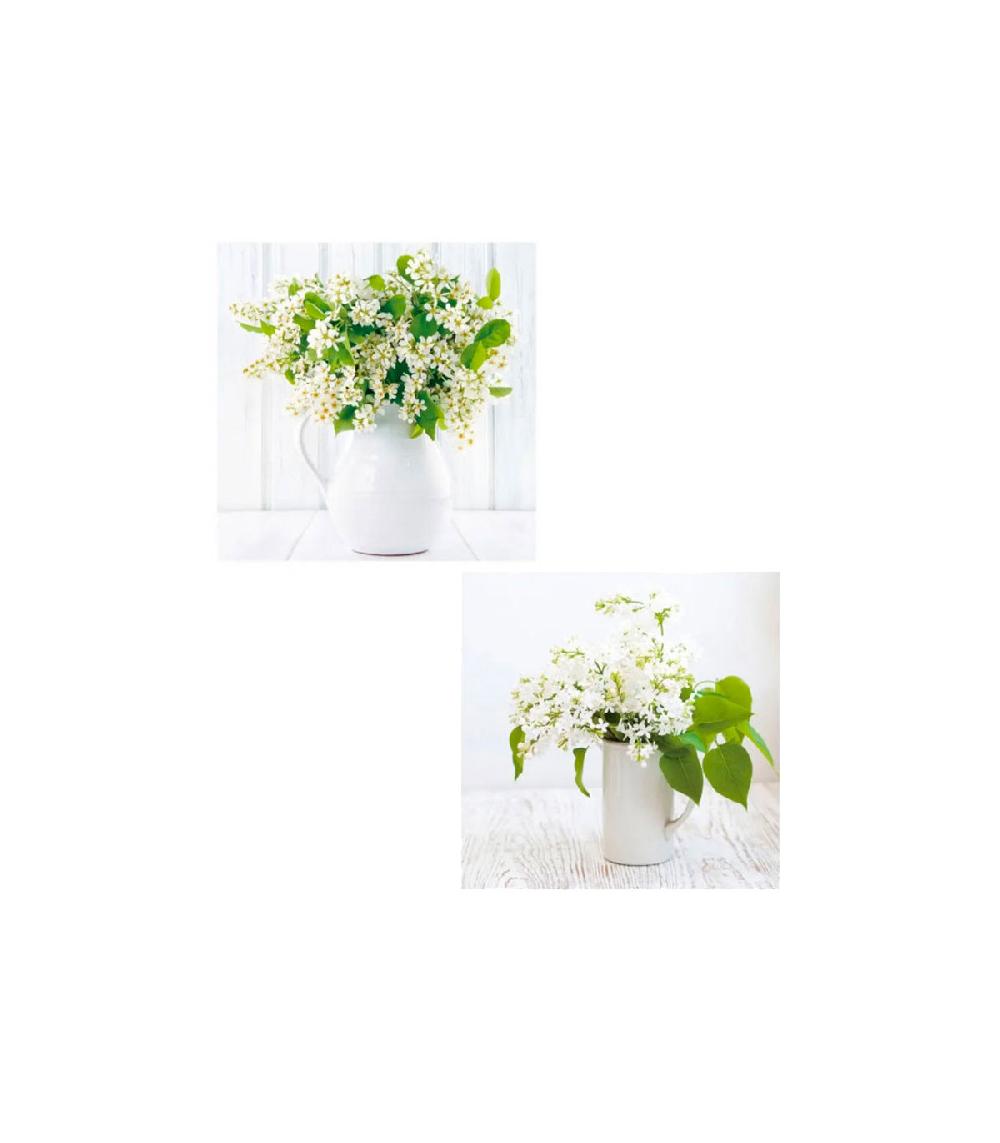 wadiga Set de 2 tableaux décoratifs photo Bouquets de Fleurs - 50x50cm