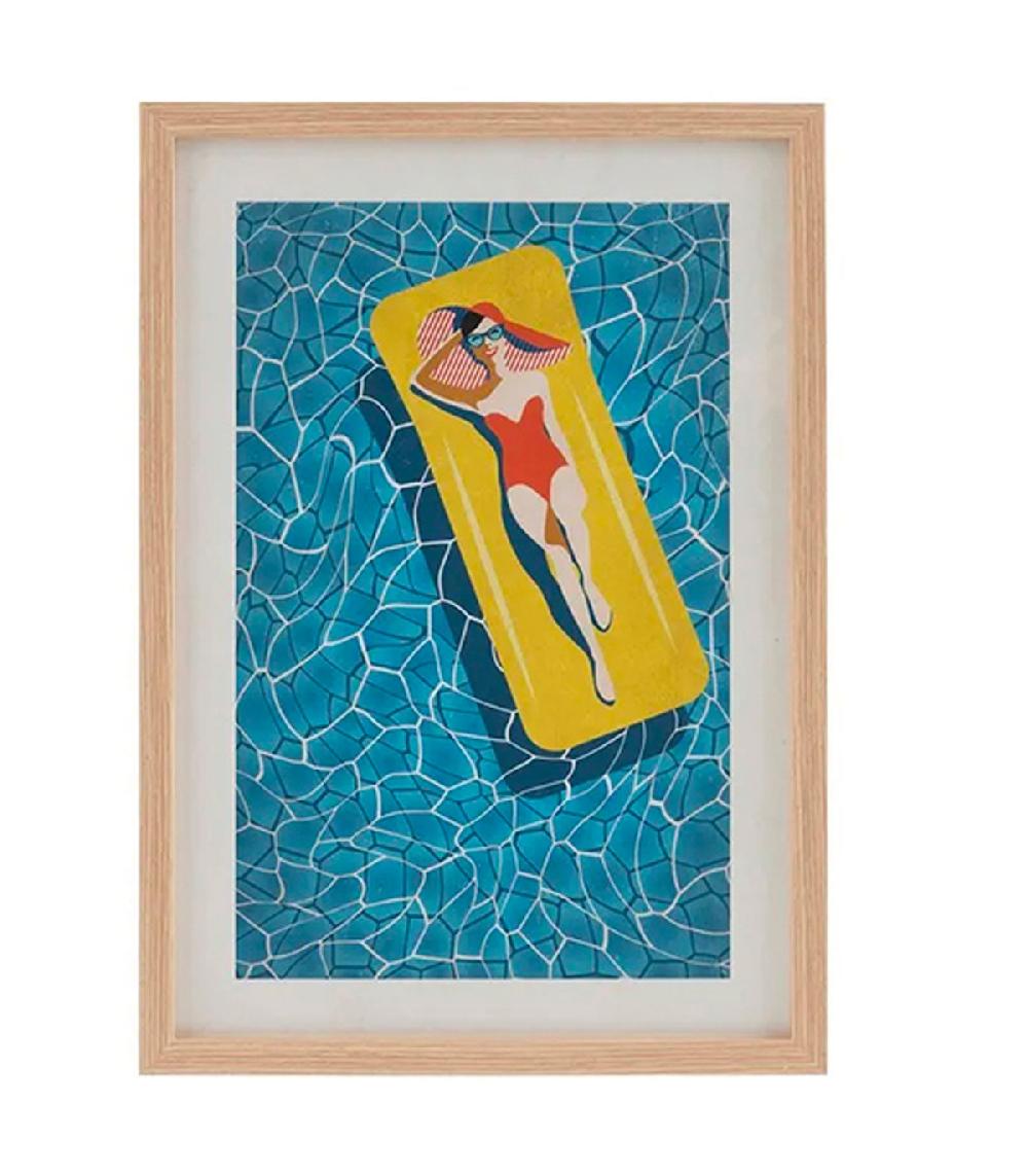 Wadiga Set De 2 Tableaux Imprimés Filles Bord De Mer 49x2x69cm