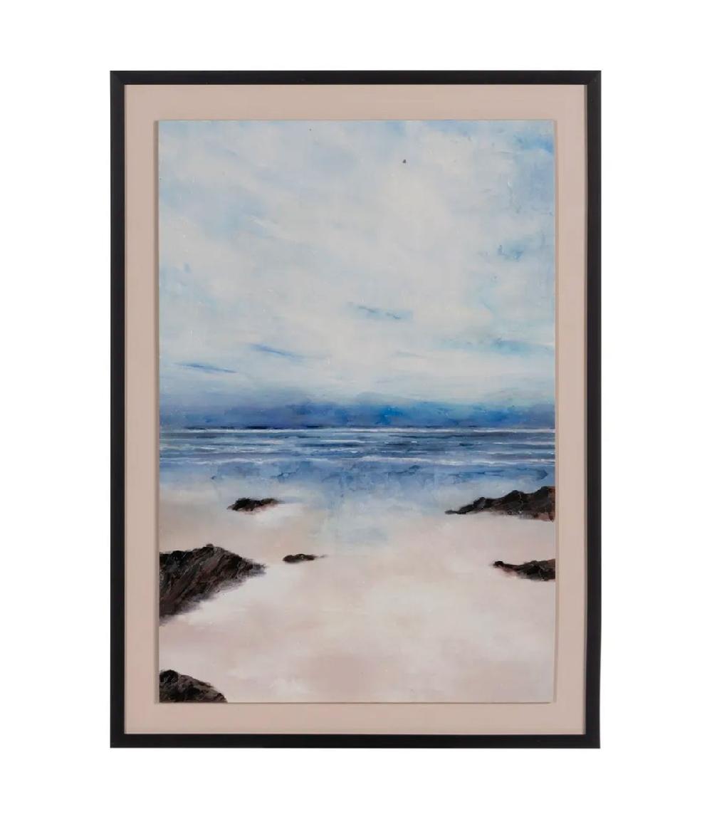 Wadiga Set De 2 Tableaux Peinture Plage 50x2.6x70cm