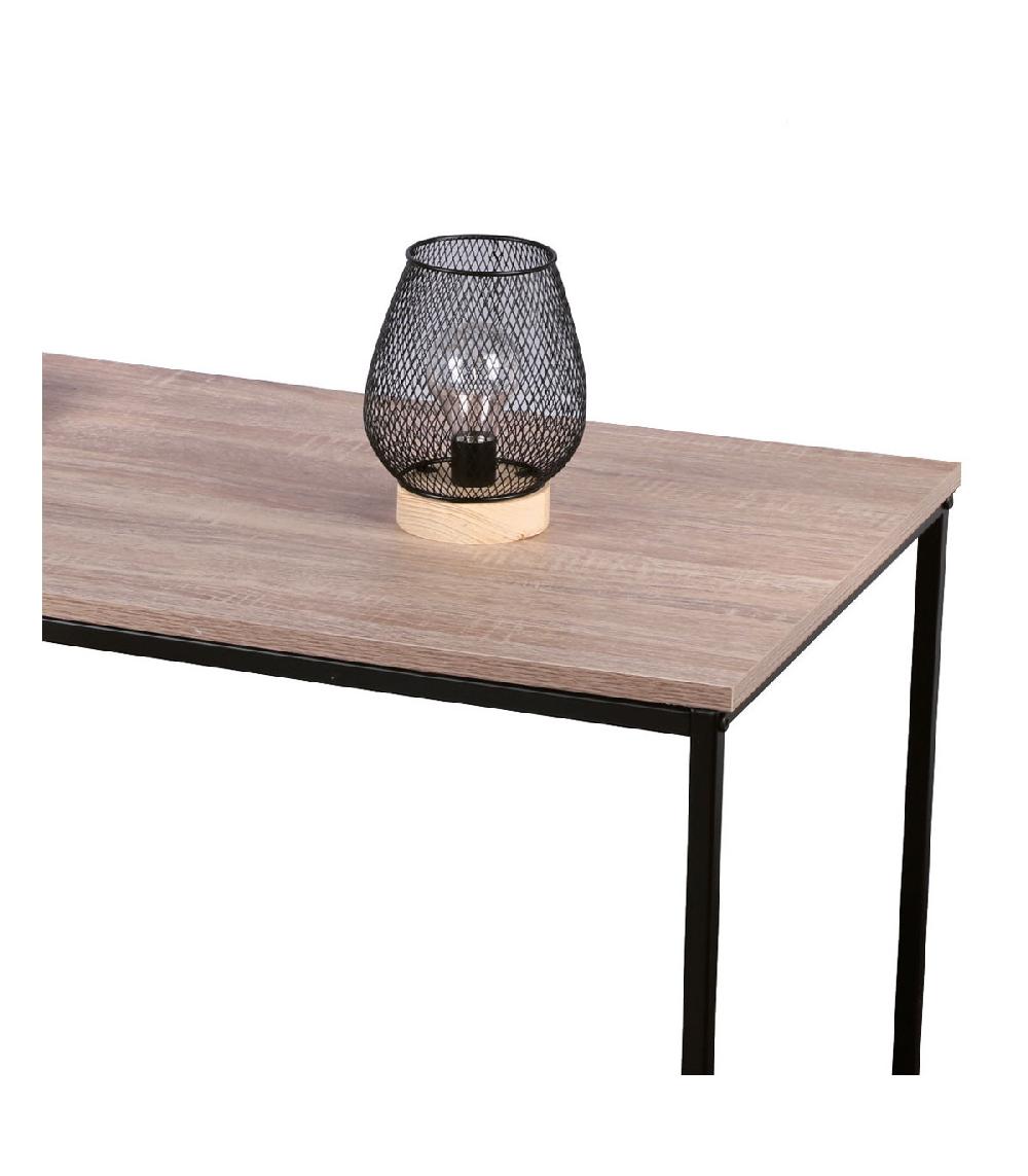 Wadiga Set De 2 Tables Basses Gigognes En Bois Et Métal Noir