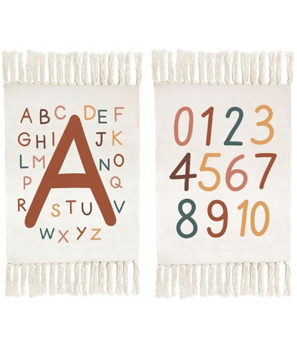 wadiga Set de 2 tapis chambre enfant chiffres et alphabet