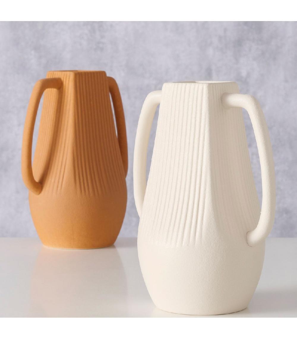 Wadiga Set De 2 Vases Design En Céramique 15x12x20cm