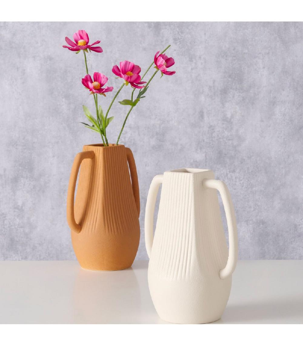 Wadiga Set De 2 Vases Design En Céramique 15x12x20cm