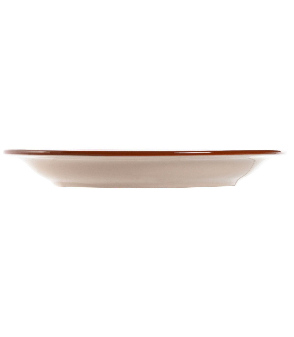 Wadiga Set De 3 Assiettes à Dessert Faïence Rayures Bleues Jaunes Rouges 18.5x18.5x2.5cm