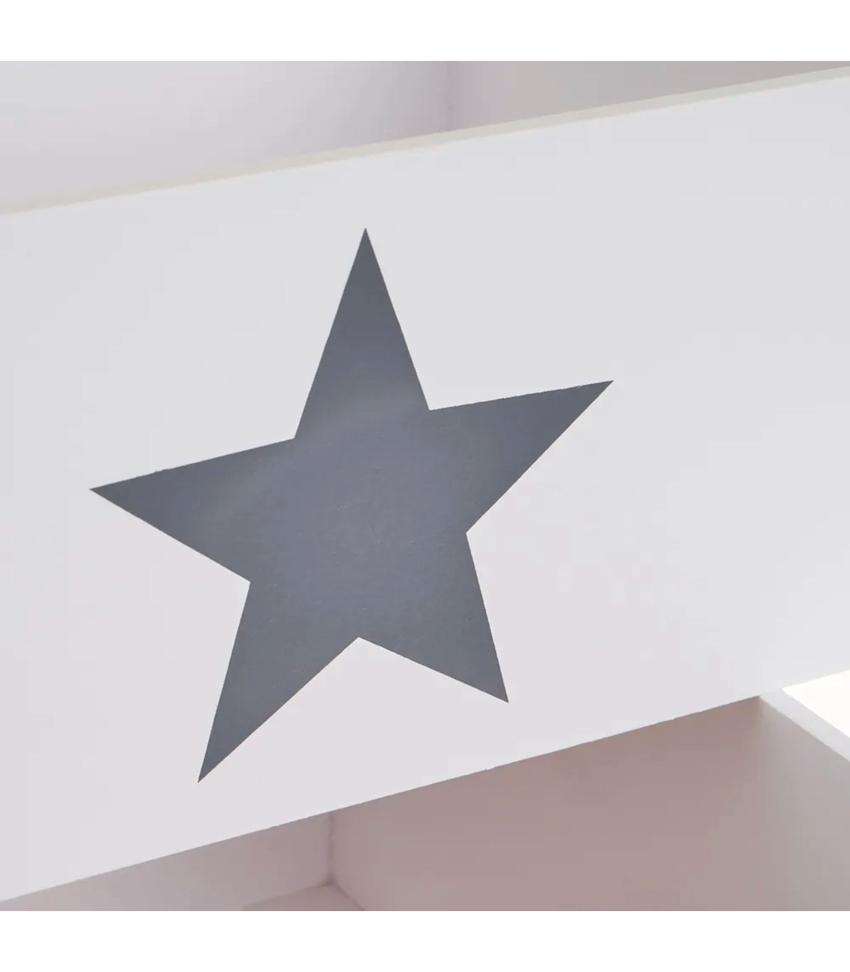 Wadiga Set De 3 Caisses De Rangement En Bois Blanc Et étoiles Grises