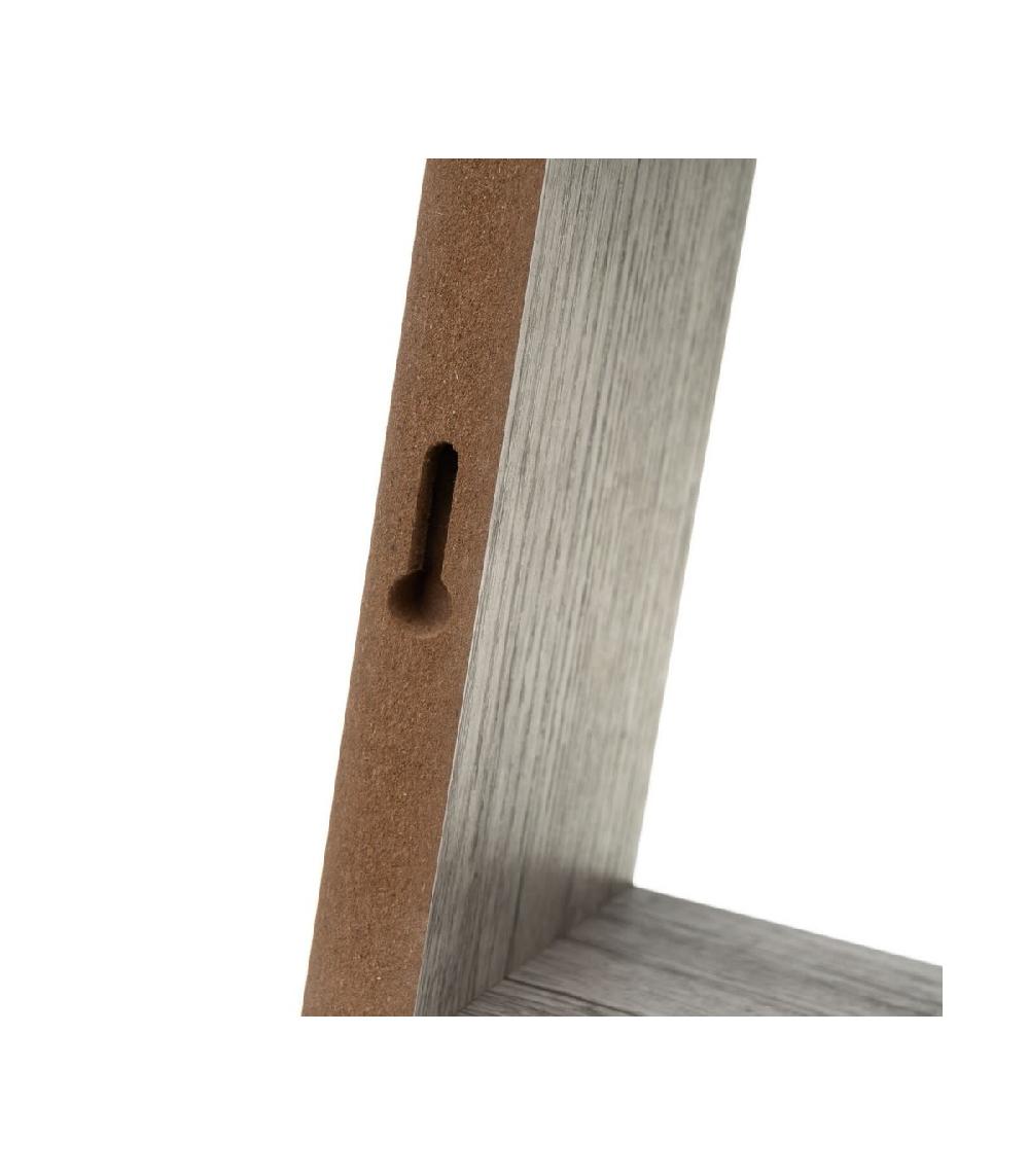Wadiga Set De 3 Étagères Murales Carrées En Bois Gris - 25X25X9cm