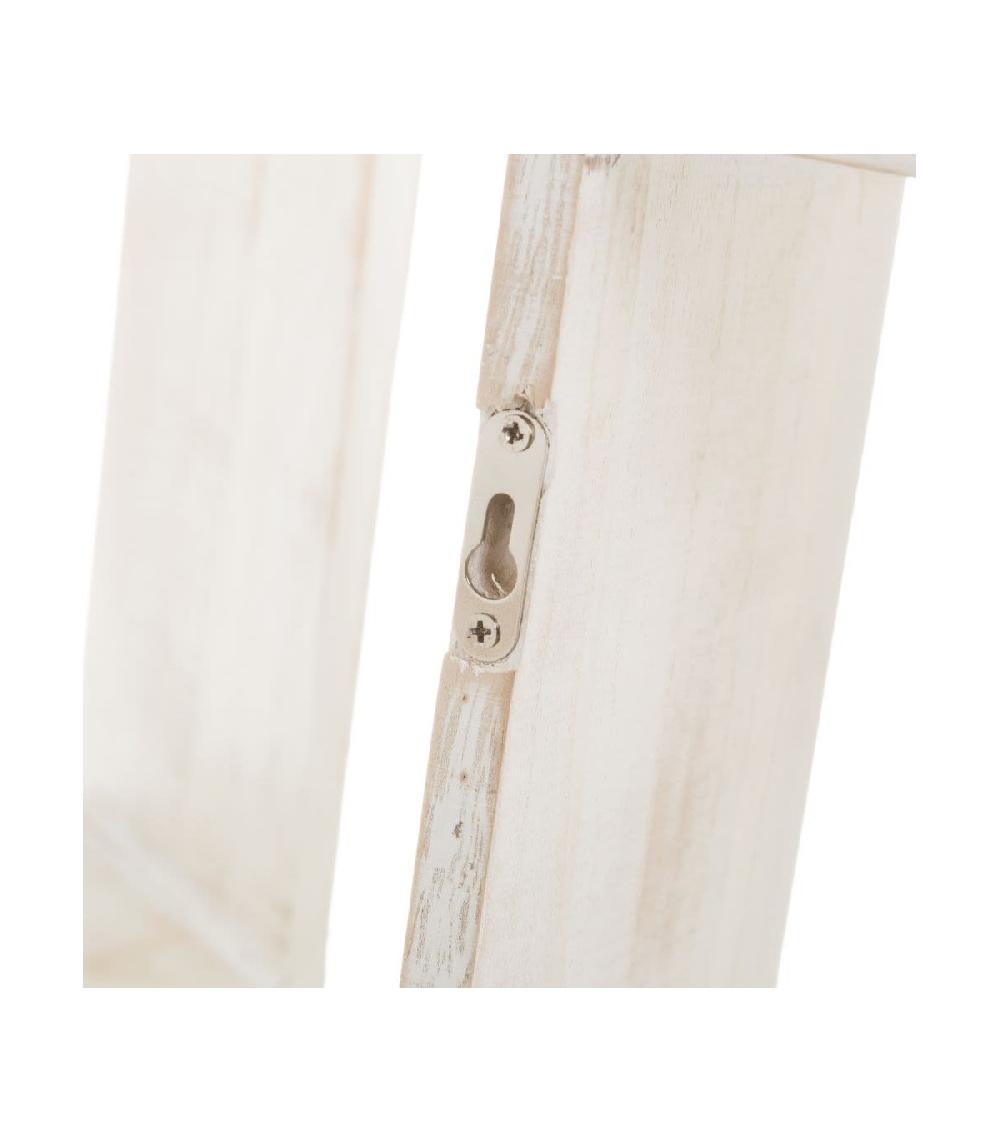 Wadiga Set De 3 Étagères Murales En Bois Blanchi - 30x30x12cm