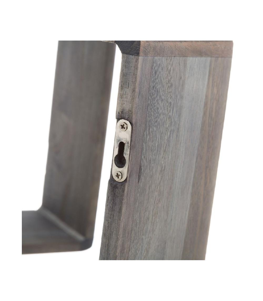 Wadiga Set De 3 Étagères Murales En Bois Gris - 30x30x12cm