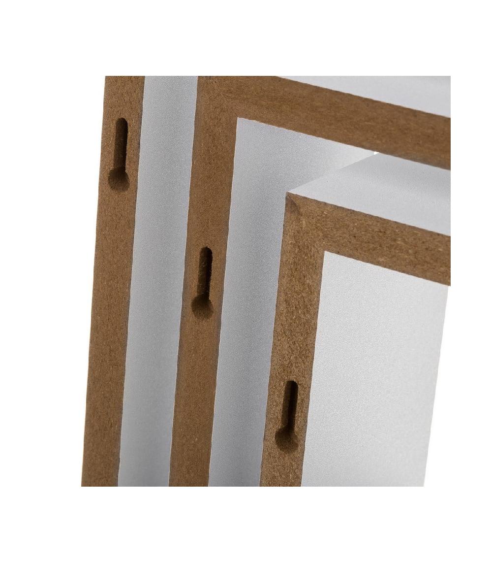 Wadiga Set De 3 Étagères Murales En Bois MDF Blanc - 25x25x9cm