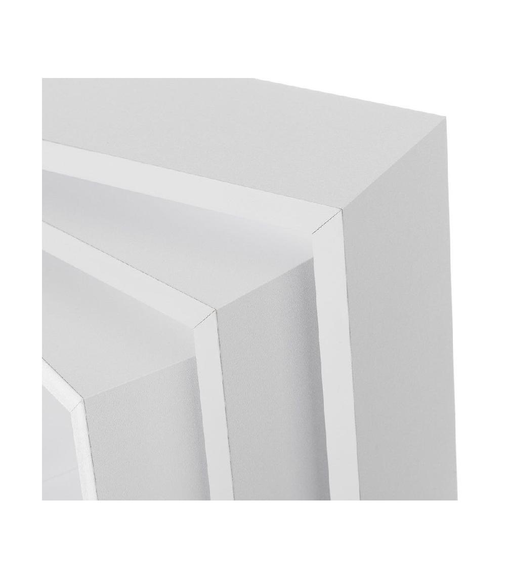Wadiga Set De 3 Étagères Murales En Bois MDF Blanc - 25x25x9cm