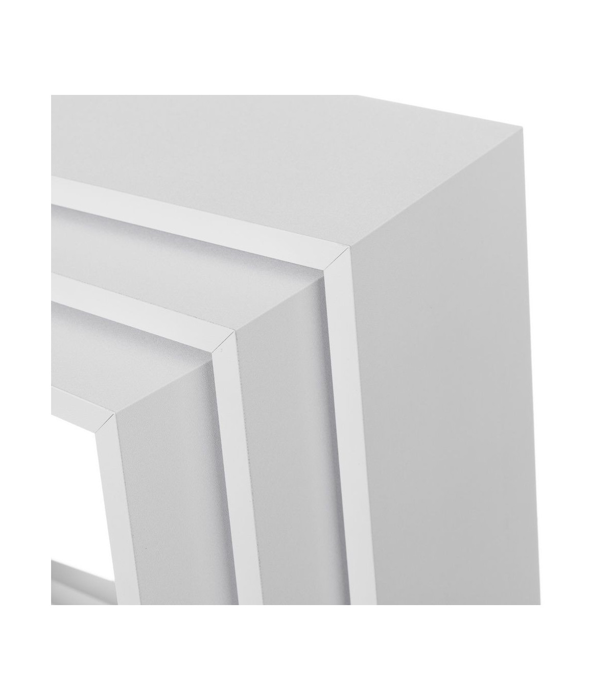 Wadiga Set De 3 Étagères Murales En Bois MDF Blanc - 30x30x12cm