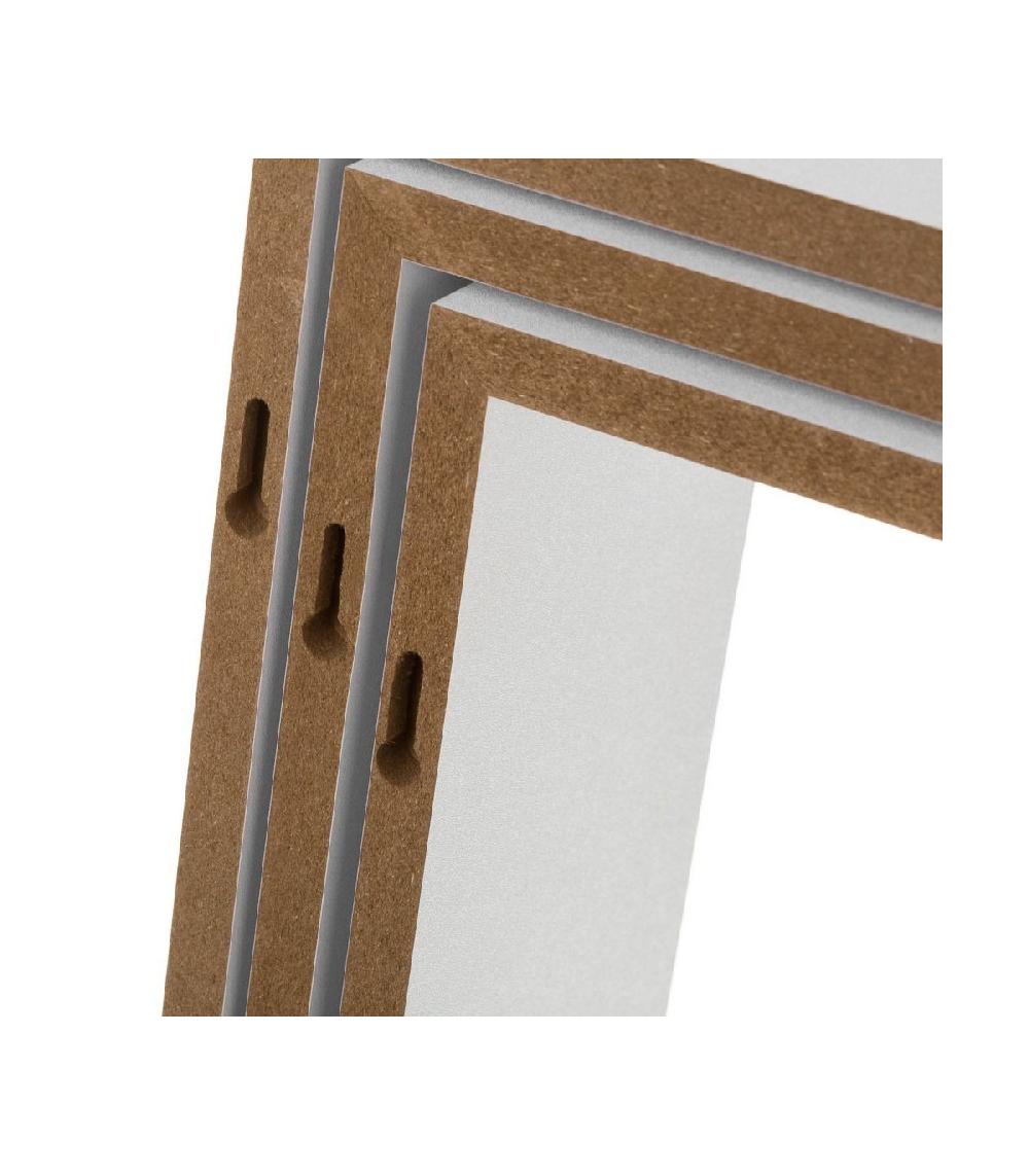 Wadiga Set De 3 Étagères Murales En Bois MDF Blanc - 30x30x12cm