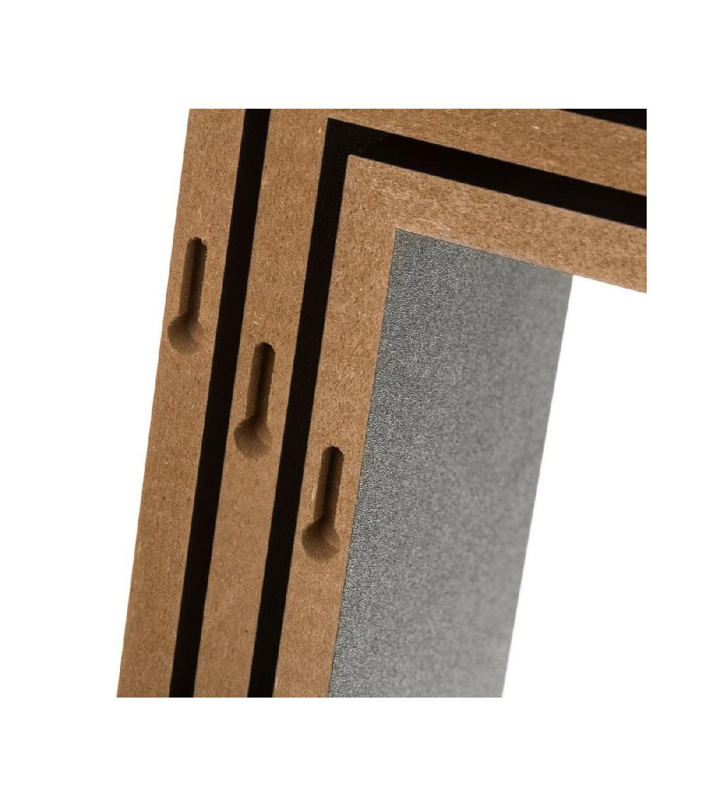 Wadiga Set De 3 Étagères Murales En Bois MDF Noir - 30x30x11.7cm