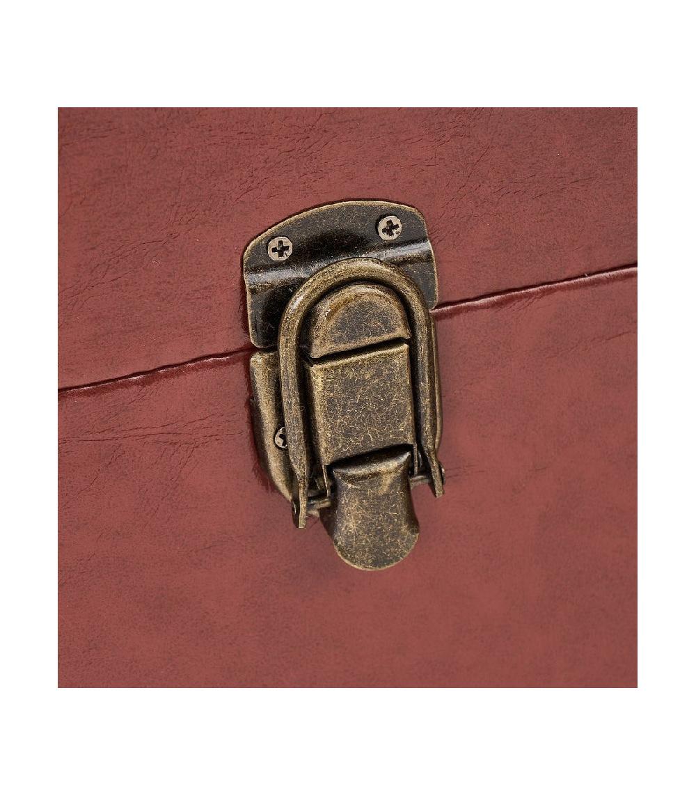 Wadiga Set De 3 Malles En Similicuir Marron - 56x38x35cm