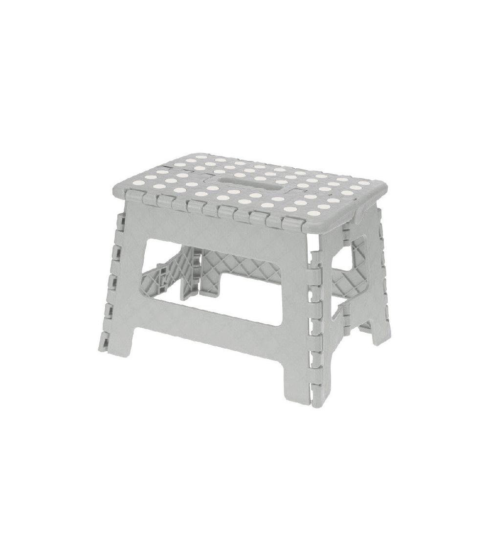 Wadiga Set De 3 Marchepieds Pliables Plastique Blanc Gris Rose - H22cm